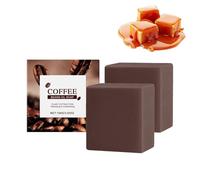 Sapone di burro di karité biologico, bar per viso e corpo - esfoliante, detergente idratante con olio di cocco, lucentezza naturale, delicato per tutti i tipi di pelle, per corpo, (2 pezzi)