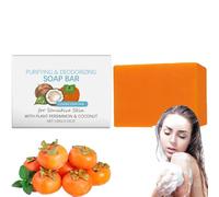 Sapone di cacis per l'odore degli anziani, sapone deodorante con cachi, sapone di cacis per l'odore del corpo, pelle liscia nutriente e delicata che pulisce a fondo, sapone naturale per uomini e donne