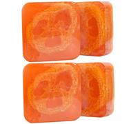 Sapone di loofah, sapone per viso e corpo, 4pcs 100 g di sapone di limone naturale di limone naturale, barra di sapone di loofah di olio essenziale per pulizia, idratante, nutriente, barrette da bagn