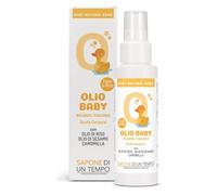 Sapone di un Tempo Olio Corpo Baby Fiori di Riso 100ml, Olio Nutriente Naturale per Pelle Delicata di Neonati e Bambini, Con Olio di Riso, Estratto di Camomilla, Senza Profumazione, Testato Nickel