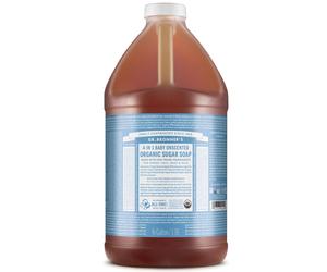 Sapone di zucchero biologico del Dr Bronner's Baby Mild