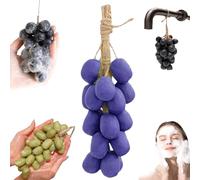 Sapone d'uva su una corda, sapone a grappolo d'uva, sapone fatto a mano su un mazzo di corde, soa fatto a mano, lavaggio mani e aria fresca, decorazione per la casa scelta regalo