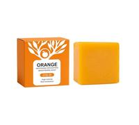 Sapone esfoliante arancione, sapone esfoliante per la pulizia del viso, sapone Gloomy Skin Essence per rimuovere macchie scure, iperpigmentazione, sapone esfoliante arancione per viso