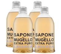 Sapone Extra Puro Per Mani, Viso e Corpo, LAVANDA. Con Estratto Biologico Di Foglia Di Olivo e Olio Essenziale Di lavanda 1000ml (4 Flaconi)