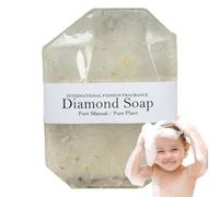 Sapone fatto a mano a forma di pietra preziosa, sapone alle pietre preziose,Barre di sapone fatte a mano con foglia d'oro - idratante detergente, sapone profumato, aiuta ad ammorbidire la pelle
