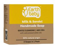 Sapone Fatto A Mano Earthbaby Al Latte E Alla Sabbia 100 G Ognuno Set Di 3
