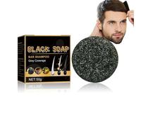 Sapone grigio lucido, Spartan - Gray Hair Reverse Bar, grigio lucido per capelli rivitalizzabile, shampoo a carbone, shampoo naturale, shampoo per capelli Darkening Bar (1 pezzo)