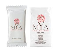 Sapone intimo Mya 100 pz + Saponetta Myada 9gr 100 pz - Combo- Linea Cortesia Hotel Monouoso e monodose sapone intimo + saponetta