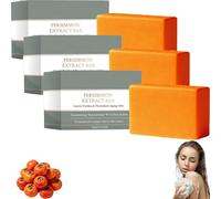 Sapone Kakis contro l'odore del corpo, sapone deodorante naturale per corpo e viso per controllare l'odore del corpo, estratto di cacia, sapone per la pulizia profonda ed eliminare gli odori. (3)