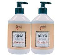 Sapone Liquido Idratante, Per Mani e Corpo. Grazie Alla Sua Ricca Formulazione, Rende La Pelle Idratata In Profondità e Delicatamente Profumata 500ml (2 Flaconi, MANDORLA)