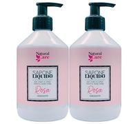 Sapone Liquido Idratante, Per Mani e Corpo. Grazie Alla Sua Ricca Formulazione, Rende La Pelle Idratata In Profondità e Delicatamente Profumata 500ml (2 Flaconi, ROSA)