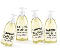 Sapone Liquido Mani e Corpo con Dosatore, Detergente Delicato Profumato alla Lavanda, Dispenser a Pompa per Uso Quotidiano, Pelle Morbida - 4 Flacone da 500ml