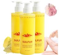 Sapone Liquido per il Corpo e Docciaschiuma allo Zolfo Sapone Liquido per il Corpo allo Zolfo, Detergente Multi-Azione e Docciaschiuma Riparatore (3 pz)