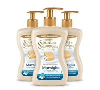 Sapone Mani e Viso Marsiglia Spuma di Sciampagna, Maxi Formato 430ml, Set Multiplo da 3 Unità