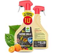 Albagarden - Sapone Molle di Potassio MAXI x 1 Litro - Corroborante Effetto Insetticida Piante Bio - Potenzia Le Difese Delle Piante Da Insetti Cocciniglia Pidocchi Ragnetto Rosso Cimici Spray