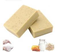 Sapone naturale al latte d'avena, sapone scrub all'avena fatto a mano, deterge delicatamente e idrata tutti i tipi di pelle. (2 pcs)