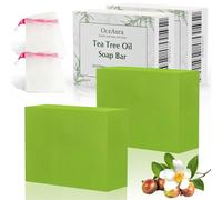 Sapone Naturale al Tea Tree Oil,Sapone all'Olio di Tea Tree,Artigianale e Vegan,Ideale contro Sudore e Cattivi Odori post-Allenamento o Fatica,2 Pezzi da 100g