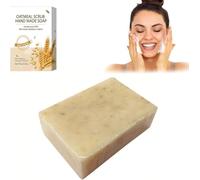 Sapone naturale idratante all'avena, sapone scrub all'avena, sapone detergente viso idratante e detergente profondo, purifica e illumina la pelle, per tutti i tipi di pelle