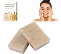 Sapone naturale idratante all'avena, sapone scrub all'avena, sapone detergente viso idratante e detergente profondo, purifica e illumina la pelle, per tutti i tipi di pelle