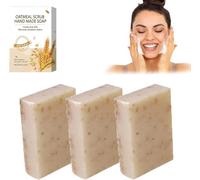 Sapone naturale idratante all'avena, sapone scrub all'avena, sapone detergente viso idratante e detergente profondo, purifica e illumina la pelle, per tutti i tipi di pelle