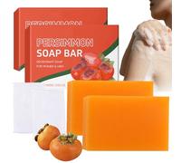 Sapone naturale Presimmon per controllo degli odori corporei, 2 pezzi | Sapone naturale di persimmon cachi, sapone da bagno, sapone solido, adatto per viso e corpo, pulizia e controllo dell'olio