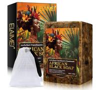 Sapone Nero Africano 100G,Sapone Nero Africano Biologico Fatto A Mano, Idrata E Riequilibra La Pelle Grassa, Aiuta A Combattere L'Acne E L'Invecchiamento, Elimina Le Impurità Attenua Le Macchie Scure