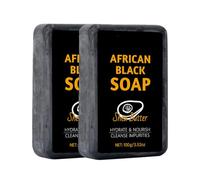 Sapone Nero Africano con Burro di Karité, Idratante e Nutriente, Detergente Naturale per la Pelle, 100g (2)