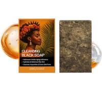 Sapone nero africano, sapone per il viso anti-acne. Detergente delicato 2 in 1 per viso e corpo, idratante profondo, per tutti i tipi di pelle.
