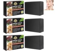 Sapone nero detergente profondo al burro di cacao biologico, sapone naturale per viso e corpo, deterge in profondità la pelle e la ringiovanisce per tutti i tipi di pelle