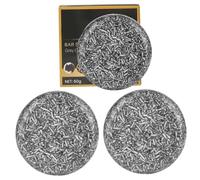 Sapone nero per capelli grigi 3pcs da donna uomo capelli scuro barra di shampoo sapone naturale per riparazione grigia e rete oscura