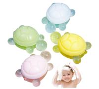 Sapone per bambini da 4 pezzi, sapone all'olio essenziale a forma di piccola tartaruga, bagno detergente 1, 5x2x0, 9 Saponi per piccola tartaruga carina per lavarsi le mani, viso, bambini, mani