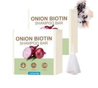 Sapone per capelli alla cipolla, sapone naturale per la salute dei capelli e del cuoio capelluto e più volume, sapone per la cura quotidiana dei capelli su cuoio capelluto sensibile, 2 pezzi di