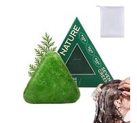 Sapone Per Capelli Alle Foglie Di Cipresso Nature Triangle Shampoo Bar, Nature Triangle Shampoo Bar, Usman Grass Shamp Bar, Detergente Delicato E Trattamento Nutriente (1pcs)