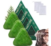 Sapone Per Capelli Alle Foglie Di Cipresso Nature Triangle Shampoo Bar, Nature Triangle Shampoo Bar, Usman Grass Shamp Bar, Detergente Delicato E Trattamento Nutriente (3pcs)