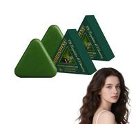 Sapone per capelli alle foglie di cipresso Nature Triangle Shampoo Bar - Shampoo e balsamo solidi per donne e uomini, sapone per capelli alle erbe per volumizzare e controllare il sebo (2 pezzi)