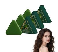Sapone per capelli alle foglie di cipresso Nature Triangle Shampoo Bar - Shampoo e balsamo solidi per donne e uomini, sapone per capelli alle erbe per volumizzare e controllare il sebo (3 pezzi)
