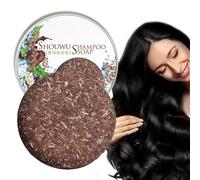 Sapone per la depilazione grigio naturale - Polygonum Multiflorum Organic Shampoo Bar | Shampoo solido, 1,94 oz idratante nutriente per capelli, restauratore di colore naturale dei capelli,