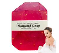 Sapone per le mani a forma di pietra preziosa, sapone artigianale a forma di gemma | Sapone fatto a mano con foglia d'oro - idratante detergente, sapone profumato, aiuta a