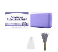 Sapone per pulizia naturale di lavanda, sapone detergente lenitivo a base di erbe, controllo degli odori e pulizia rinfrescante quotidiana, idratazione profonda, per uomini e donne (1pc)