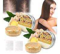 Sapone Per Shampoo Allo Zenzero 2 Pezzi - Ginger Shampoo Bar Per La Ricrescita Dei Capelli, Ripara I Capelli Danneggiati e Favorisce La Crescita