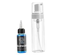 Sapone per tatuaggi, sapone blu tatuaggio neutro da 40 ml di sapone per la pulizia del tatuaggio con bottiglia vuota da 200 ml, sapone da tatuaggio post -terapia