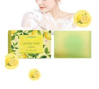 Sapone rinfrescante al limone per viso e corpo, sapone per il corpo idratante con olio di mandorle per una creazione abbondante e cremosa di schiuma, sapone per le mani delicato e nutriente per cucina