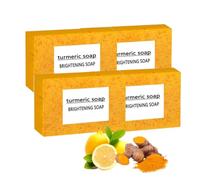 Sapone sbiancante al limone, detergente profondo, idratante, luminoso, per grassi, secchi, sensibili, viso e corpo e corpo della mano ascella (4 pezzi)