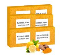 Sapone sbiancante al limone, pulizia profonda, idratante, luminoso, per grassi, secchi, sensibili, viso e corpo e corpo della mano ascella (6 pezzi)