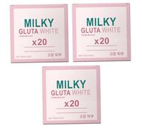 Sapone schiarente per la pelle, confezione da 3 saponi bianchi al glutatione al latte 20x, glutatione e sbiancante barra detergente nutriente delicata bagnoschiuma idratante per donne e uomini