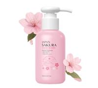 Sapone schiumogeno per le mani ai fiori di ciliegio con erogatore a pompa, detergente liquido idratante, tutto naturale, senza alcool, cruelty-free, pulizia profonda con balsamo per la pelle, delicato