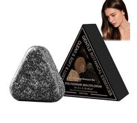 Sapone Shampoo Polygonum Multiflorum per il controllo dell'olio e la cura della forfora, barra di shampoo solido triangolare per capelli e cuoio capelluto danneggiati a secco, pulizia delicata. (1