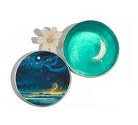 Sapone solido for la pulizia dei pennelli da trucco con cuscinetto in silicone Detergente profondo portatile a forma di cuore/luna for pennelli e spugne da viaggio(1pcs-c)