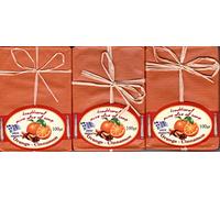 Sapone tradizionale puro all'olio d'oliva, arancia e cannella (set da 3 barrette)