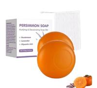Saponetta al cachi e lavanda per anziani, sapone purificante e deodorante al cachi con rete schiumogena, elimina gli odori e deterge delicatamente ogni giorno